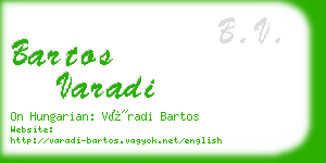 bartos varadi business card